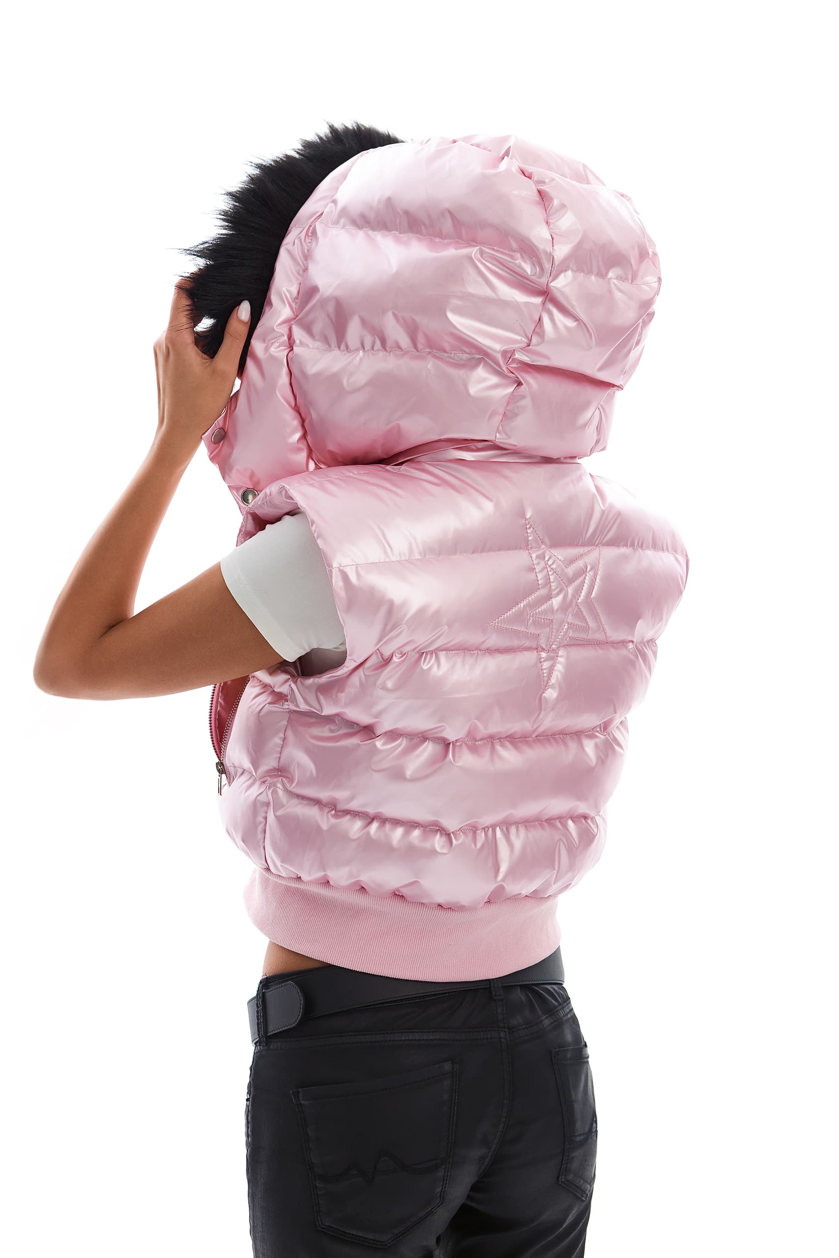 Жилетка PUFFER VEST baby pink — фото 3