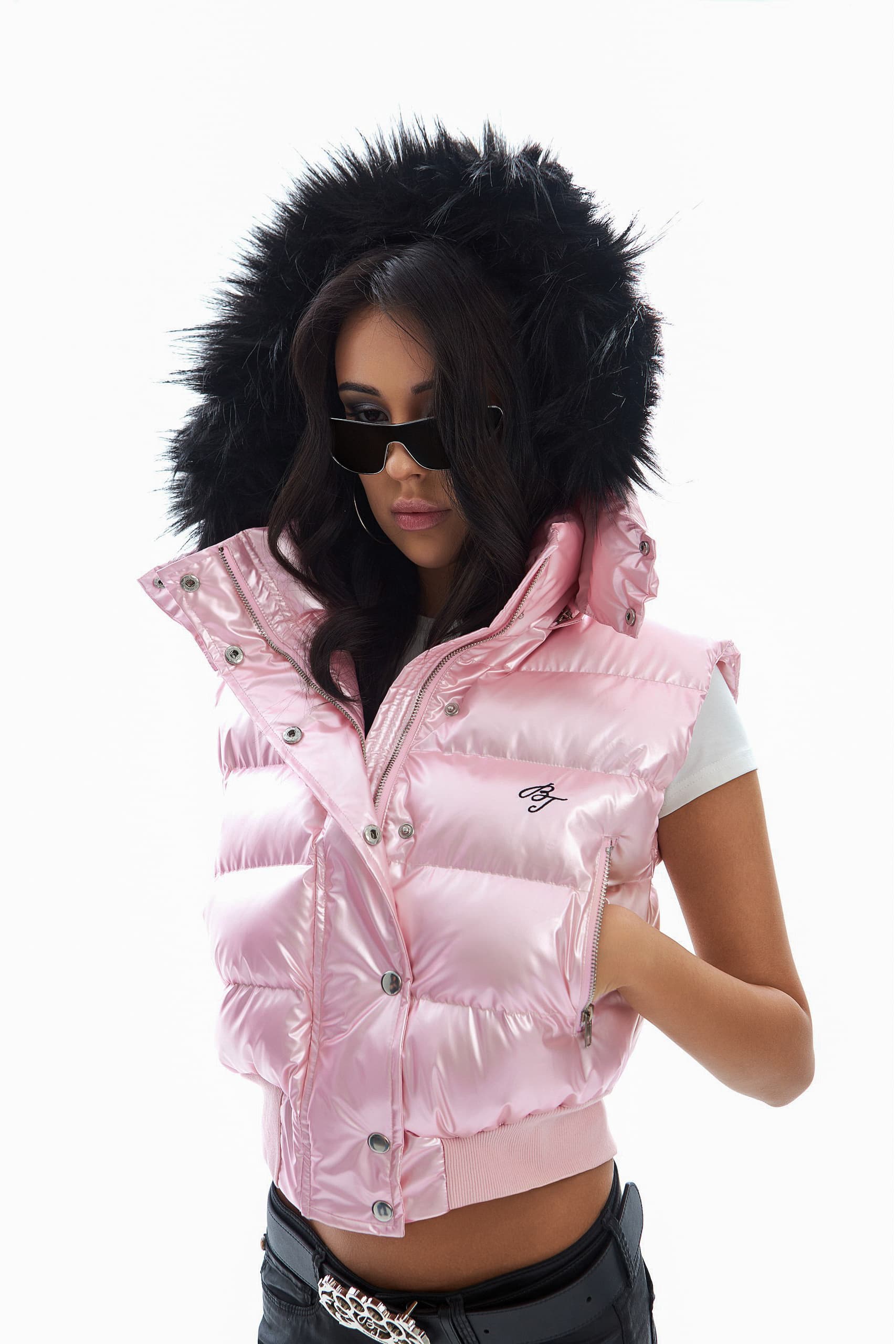 Жилетка PUFFER VEST baby pink — фото 5